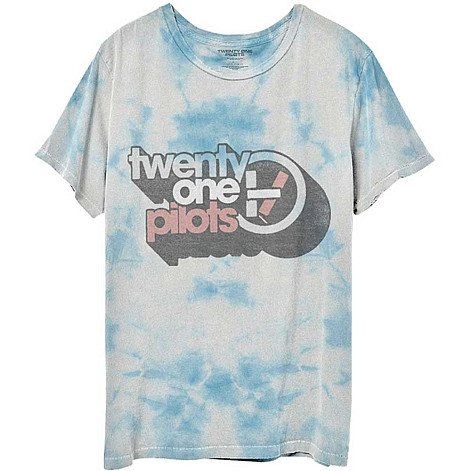 Twenty One Pilots koszulka, Vintage Block Holiday Dip Dye White, męskie