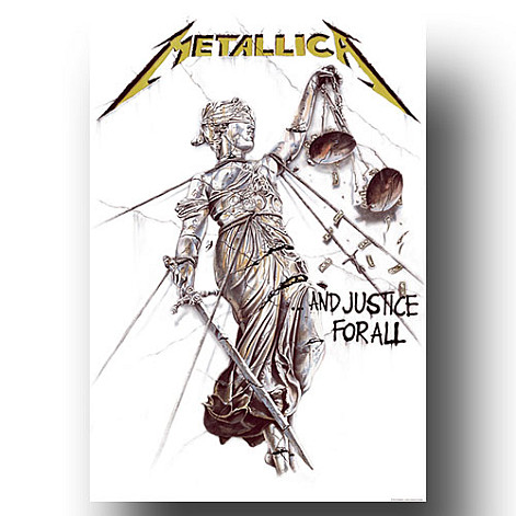 Metallica teszttylny banner 70cm x 106cm, And Justice For All