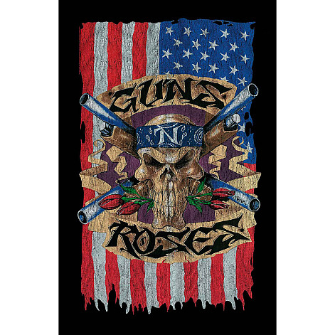 Guns N Roses teszttylny banner 68cm x 106cm, Flag