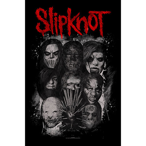 Slipknot teszttylny banner 68cm x 106cm, Masszt