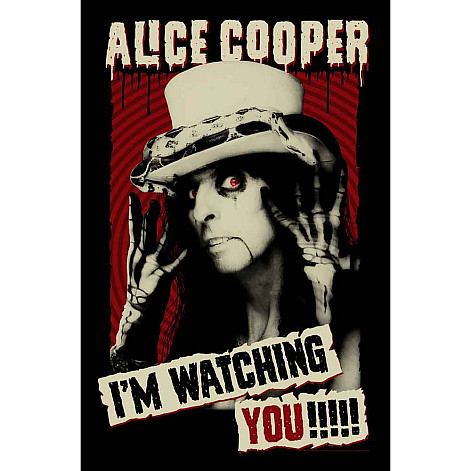 Alice Cooper tekstylny banner PES 70cm x 106cm, I'm Watching You