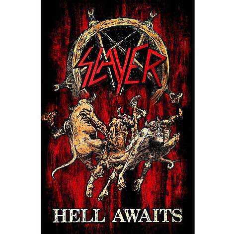 Slayer tekstylny banner PES 70cm x 106cm, Hell Awaits