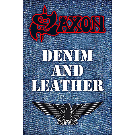 Saxon teszttylny banner 70 cm x 106 cm, Denim & Leather