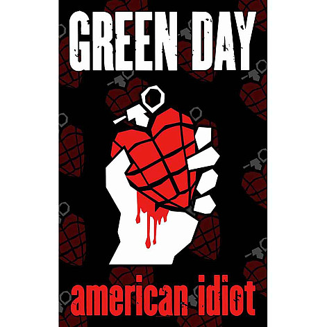 Green Day tekstylny banner 70cm x 106cm, American Idiot