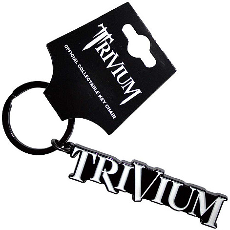 Trivium kovová brelok 65 mm, Logo Black Zinc