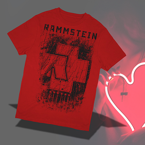 Rammstein koszulka, Sechs Herzen BP Red, męskie