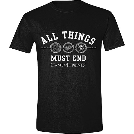 Hra o trůny koszulka, All Things Must End, męskie