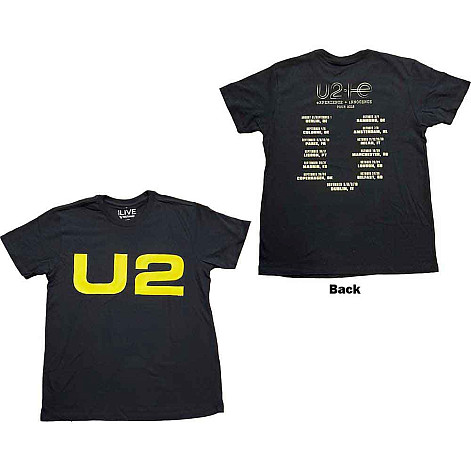 U2 koszulka, Yellow Logo 2018 BP Black, męskie