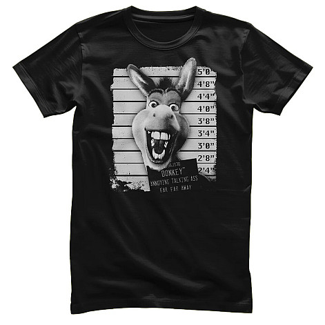 Shrek koszulka, Donkey MugShot Black, męskie