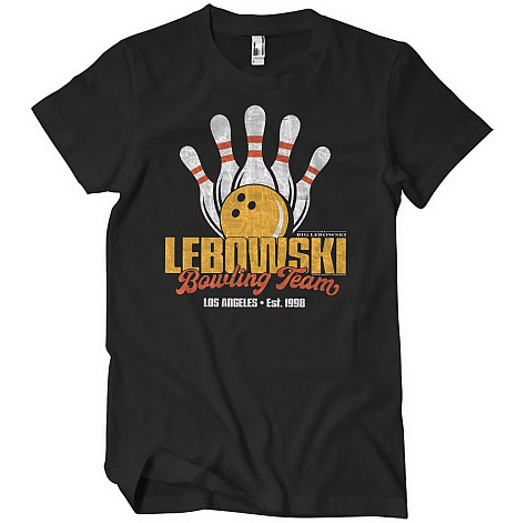 Big Lebowski koszulka, Lebowski Bowling Team Black, męskie