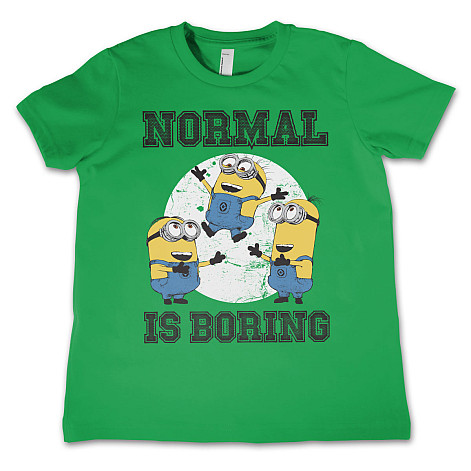 Despicable Me koszulka, Normal Life Is Boring Kids Green, dziecięcy