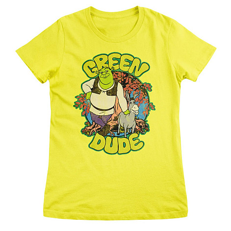 Shrek koszulka, The Green Dude Girly Yellow, damskie
