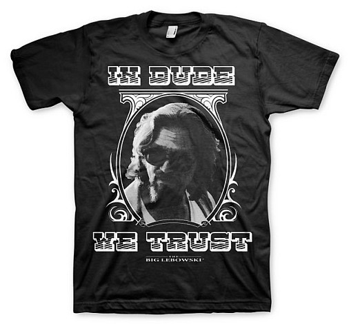 Big Lebowski koszulka, In Dude We Trust Black, męskie