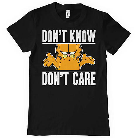 Garfield koszulka, Don't Know Don't Care Black, męskie
