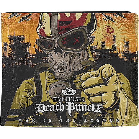 Five Finger Death Punch portfel PU 11 x 10 x 1 cm, War Is The Answer Black
