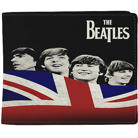 The Beatles portfel PU 11 x 10 x 1 cm, Let It Be Flag Black