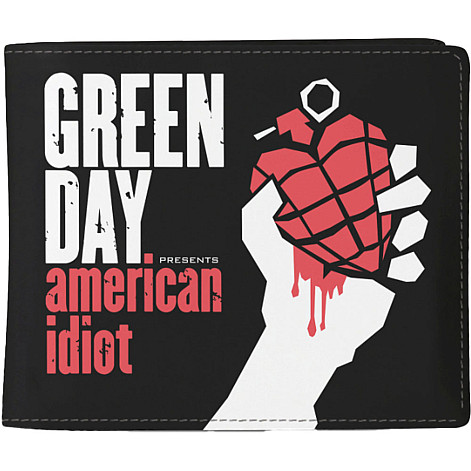 Green Day portfel PU 11 x 10 x 1 cm, American Idiot Black