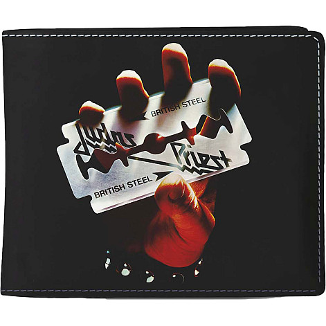 Judas Priest portfel PU 11 x 10 x 1 cm, Bristish Steel Black