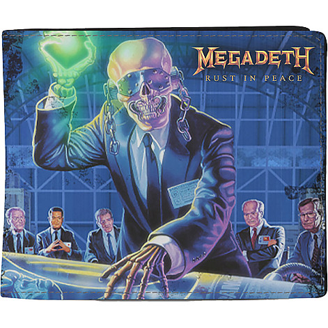 Megadeth portfel PU 11 x 10 x 1 cm, Rust In Peace Blue