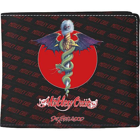 Motley Crue portfel PU 11 x 10 x 1 cm, Dr Feelgood 2 Black