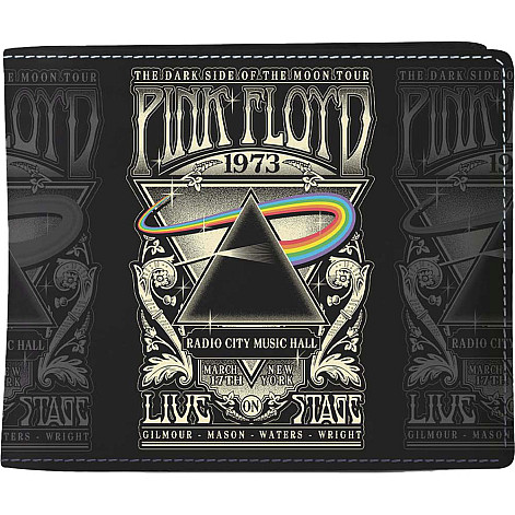 Pink Floyd portfel PU 11 x 10 x 1 cm, 1973 Live Black