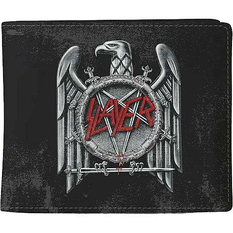 Slayer portfel PU 11 x 10 x 1 cm, Silver Eagle Black