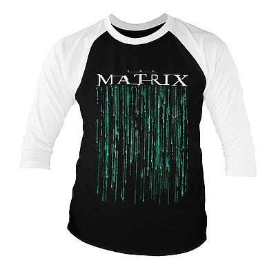 Matrix koszulka, Matrix Baseball 3/4 Sleeve Black & White, męskie