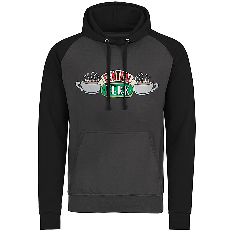 Friends bluza, Central Perk Baseball Hoodie Black, męska