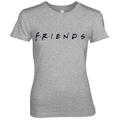 Friends koszulka, Friends Logo Girly Heather Grey, damskie