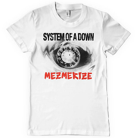 System Of A Down koszulka, Mezmerize Clock White, męskie