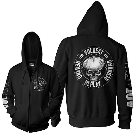 Volbeat bluza, Rewind, Replay, Rebound Zipped Hoodie BP Black, męska