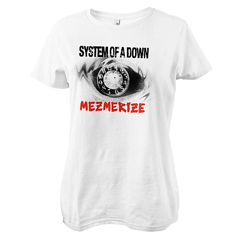 System Of A Down koszulka, Mezmerize Clock Girly White, damskie