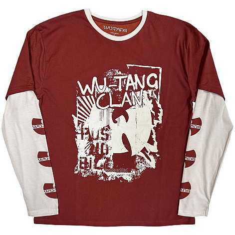 Wu-Tang Clan koszulka długi rękaw, Graffiti Red & White, męskie