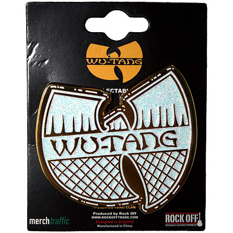 Wu-Tang Clan kovový odznak 51 x 46 mm, White & Gold Logo
