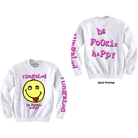 Yungblud bluza, Raver Smile Sweatshirt BP White, męska