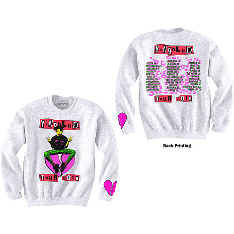 Yungblud bluza, Tour 2019 Sweatshirt BP White, męska