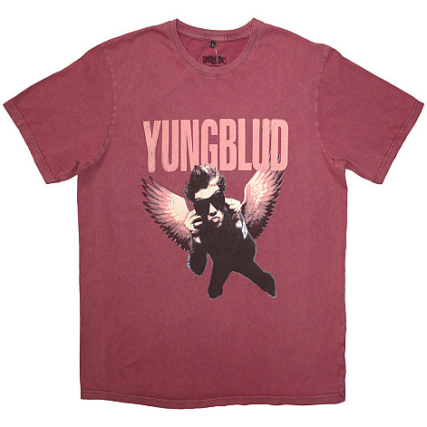 Yungblud koszulka, Wings Stone Wash Red, męskie