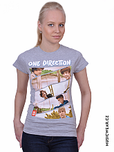 One Direction koszulka, Band Sliced Grey, damskie
