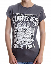 Želvy Ninja koszulka, Distressed Since 1984 Girly Grey, damskie