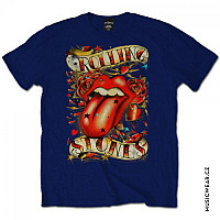 Rolling Stones koszulka, Tongue & Stars Navy, męskie