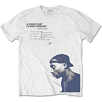 Tupac koszulka, A River... White, męskie