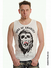 Sons of Anarchy podkoszulek, Draft Skull White, męskie