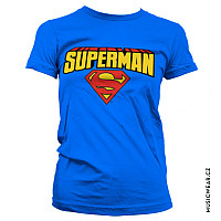 Superman koszulka, Blockletter Logo Girly, damskie