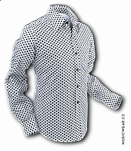 Pete Chenaski koszule, White & Black Dots, męska