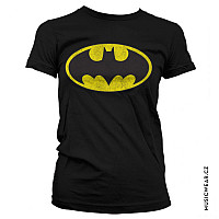 Batman koszulka, Distressed Logo Girly, damskie