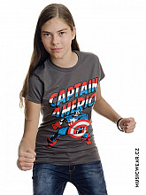 Captain America koszulka, Dark Grey Girly, damskie