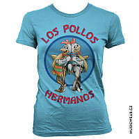 Breaking Bad koszulka, Los Pollos Hermanos Skyblue Girly, damskie