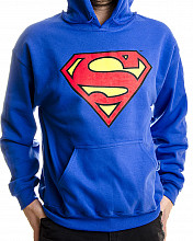 Superman bluza, Shield Hoodie Blue, męska