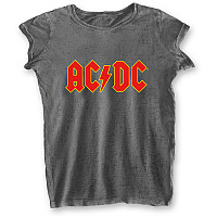 AC/DC koszulka, Logo Burn Out Girly Grey, damskie