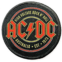 AC/DC tkaná naszywka/nažehlovačka PES 75 mm, Est. 1973